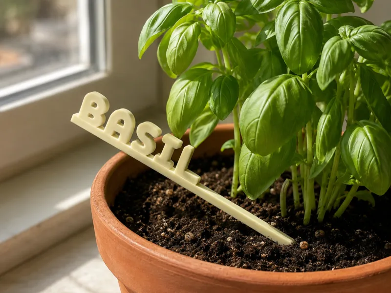 Herb Garden Markers - 8 Plant Labels, Flat Print - CC0