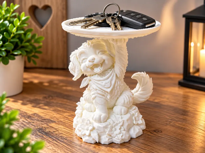 Porte-clés chien mignon – Plateau décoratif pour clés