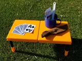 Folding Camp Table with Storage Compartments-0