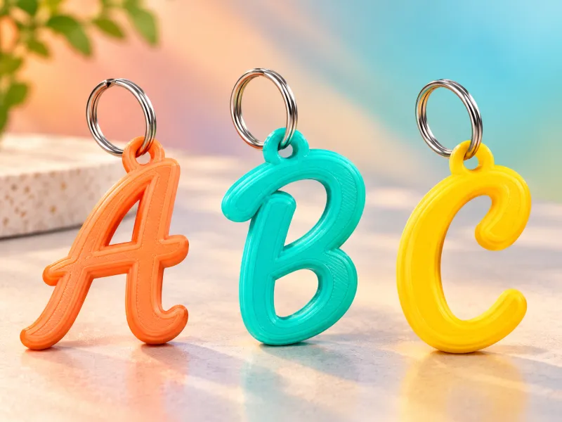 A - B - C レターキーチェーン