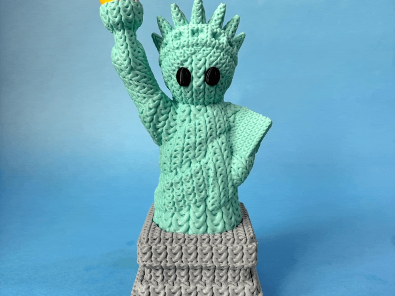 Gestrickte Freiheitsstatue (Mehrteilig)