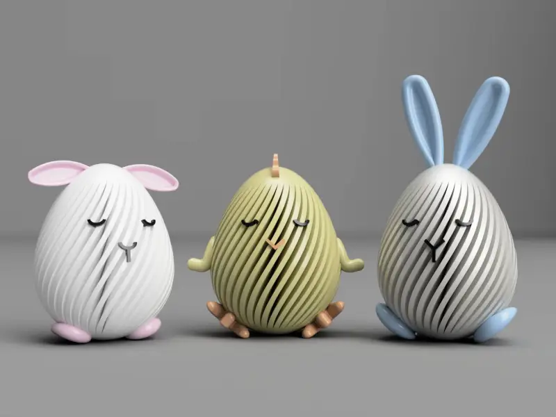 Easter Bunny, Sheep and Chicken