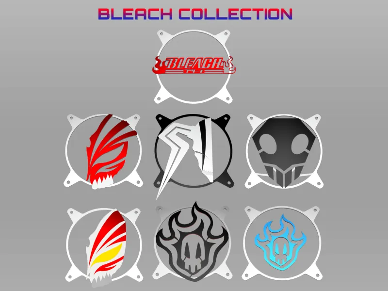 Colección SHINIGAMI de Bleach - Rejilla personalizada para ventilador de 120mm