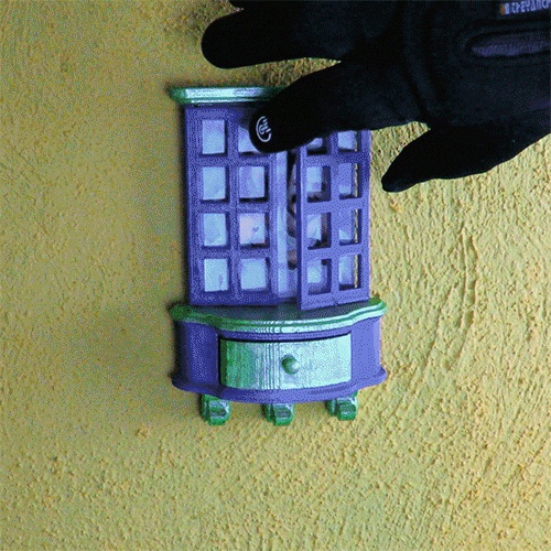TABLE, DRAWER AND KEY HOLDER IN THE SHAPE OF A WINDOW-0