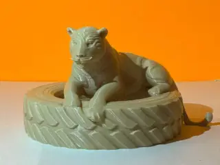 Leopard on a tire