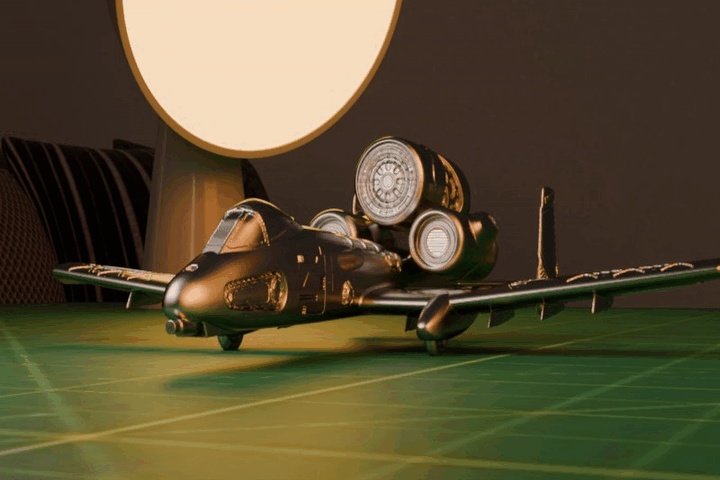 Warthog A10 Warplane - Apocahog Plane Model