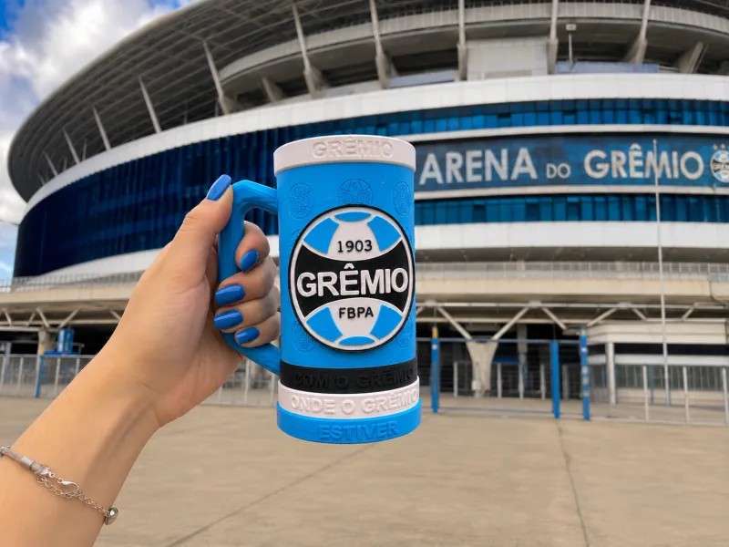Porta latas del Grêmio FBPA con asa