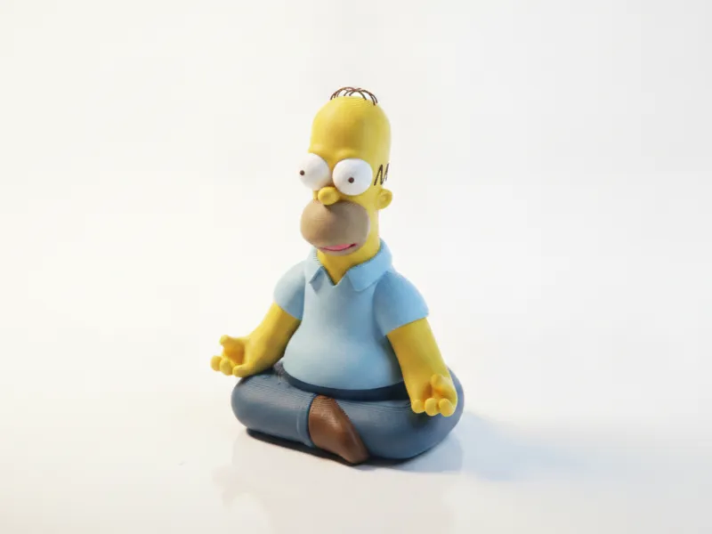 Statuetta 3D Stampabile di Homer Simpson in Meditazione