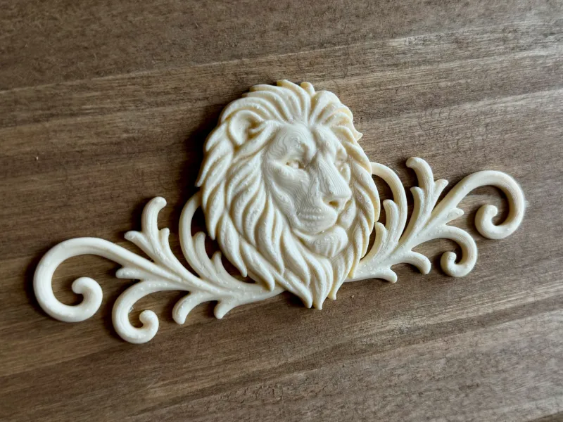 set di bassorilievi modello simbolo animale leone
