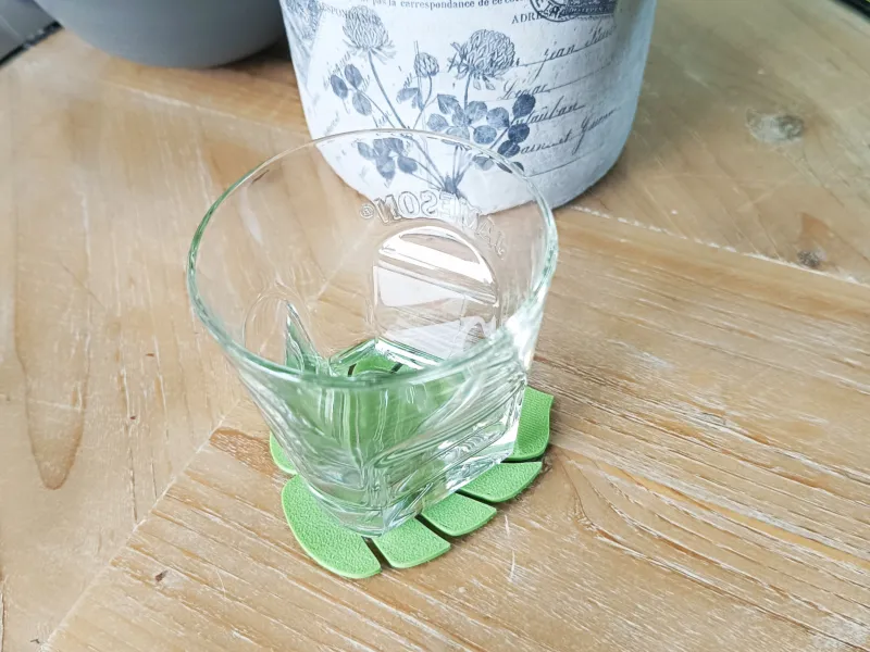 feuille sous verre