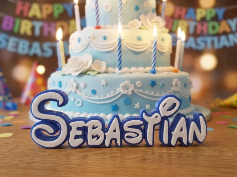 Decorazione nome Sebastian Disney