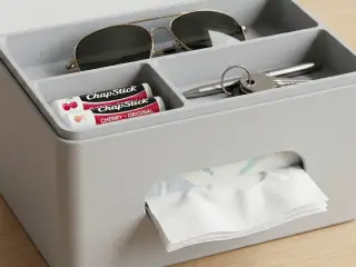 Tissue box organizer