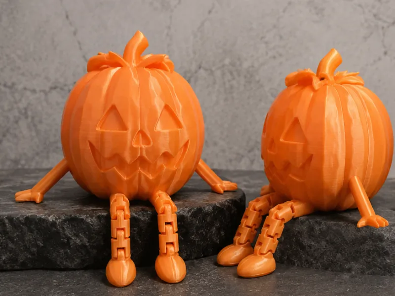 Articulated Pumpkin Buddy - Halloween Sitting Decor