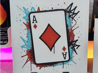 Graffiti Ace of Diamonds – Hueforge – 4 Colors