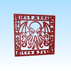 Wallart cthulu lovecraft style