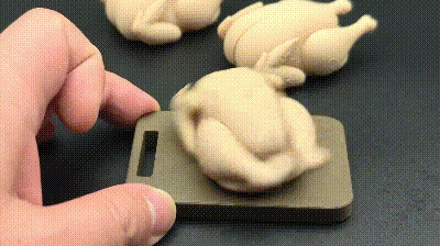 Rotating Roasted Chicken Pendant, Fidget Toy-0