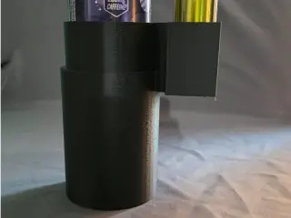 Skinny can cup holder insert with vape holder