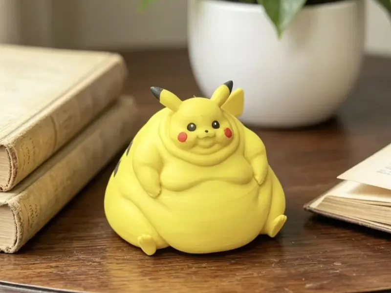 Monstro elétrico amarelo gordinho