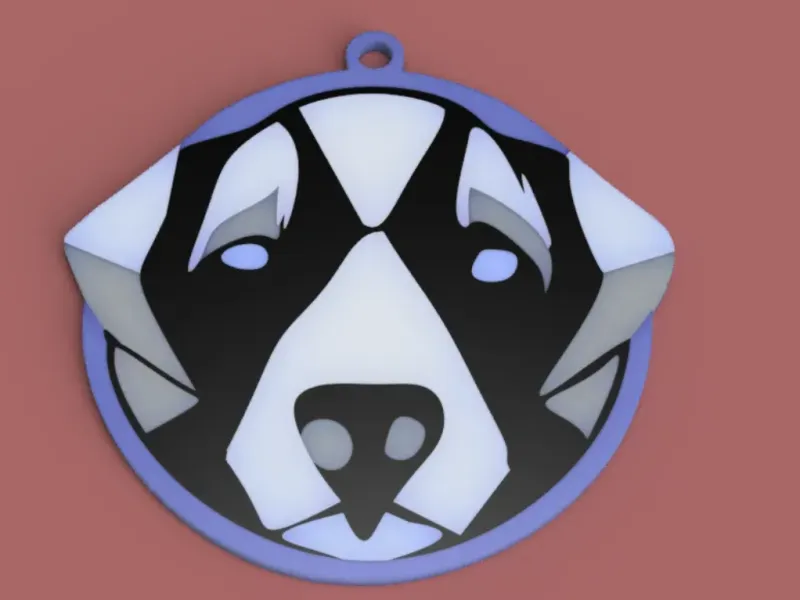 Dog pendant - multicolor