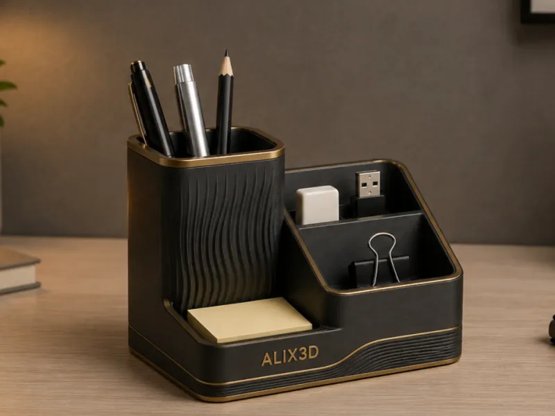 LuxeWave Desk Organizer – Premium Pen & Office Accessory Hol