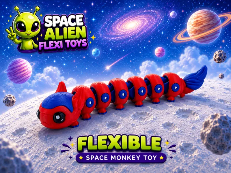 Articulated flexi toy - Space monkey flexible toy