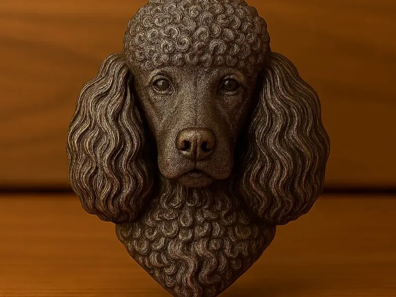 Poodle keychain