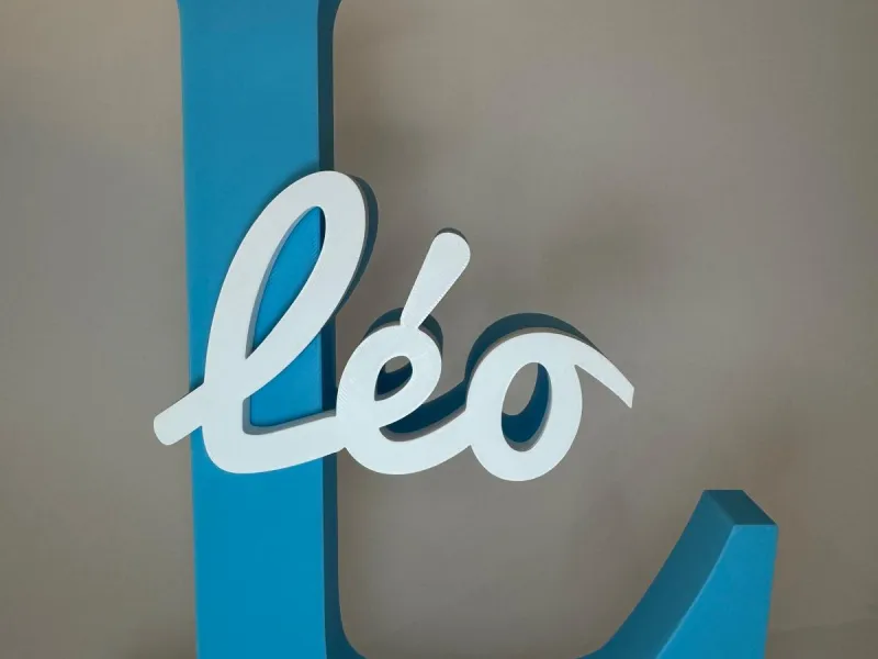 Placa de Nome 3D - Léo