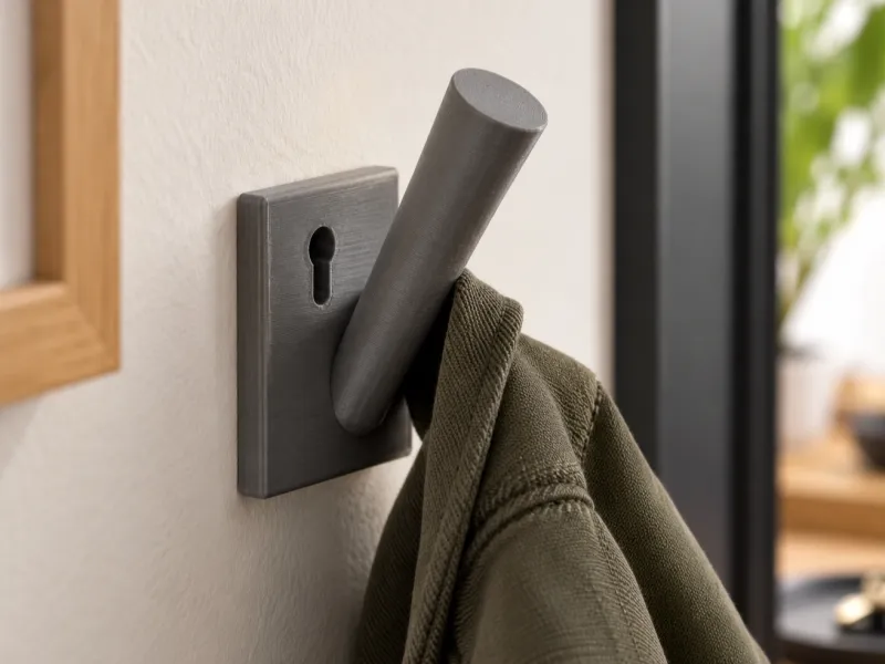 Angled Coat Hook - Keyhole Wall Mount