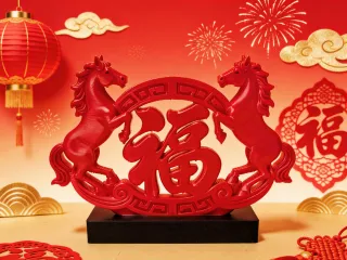 Two Steeds Bringing Good Fortune双骏迎福