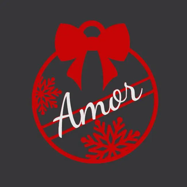 Christmas decoration with personalized Name "AMOR"