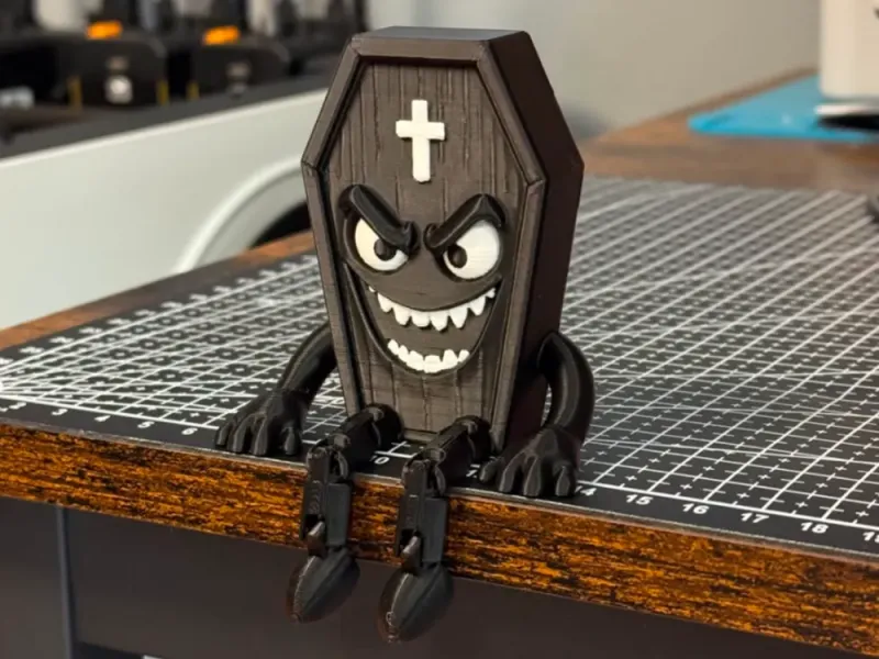 halloween coffin shelf sitter