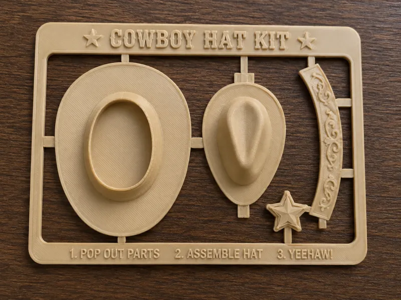 Carte de kit de chapeau de cowboy