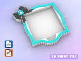 Post-It, Sticky Note Holder Black bow with pearl-0