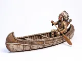 Native Indian in canoe-0