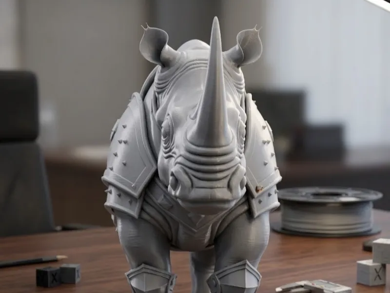 rhinoceros in armor