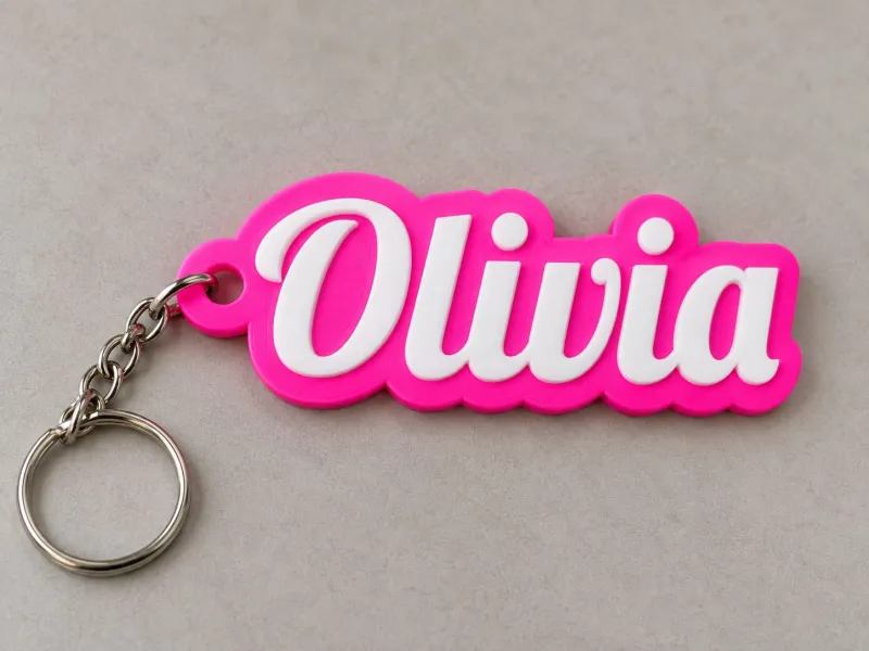 Porta-Chaves Personalizado Nome Olivia Chaveiro 3D