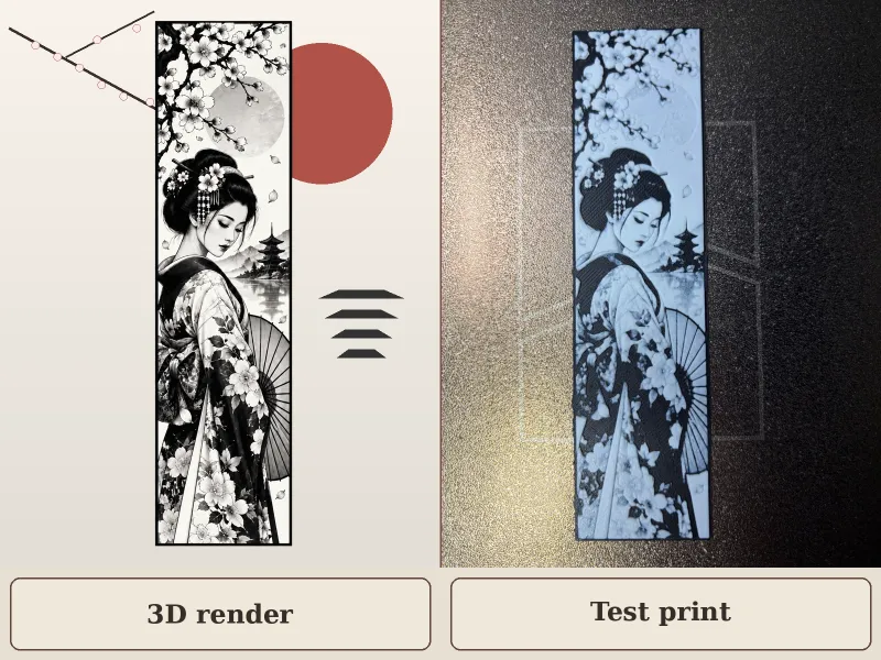 Lesezeichen Geisha Sakura