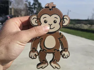 Flexible monkey toy multicolor