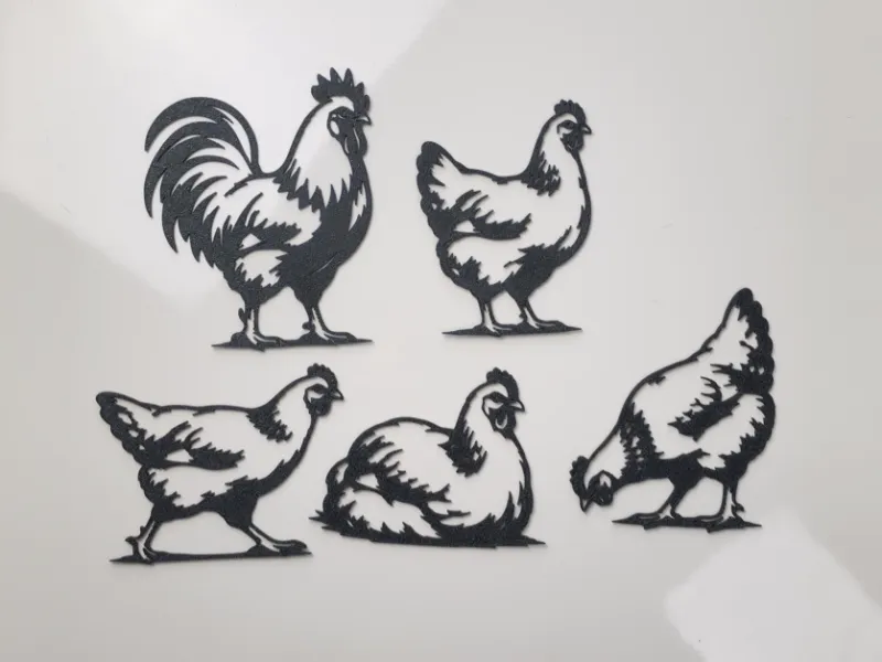 Chicken Family Wall Art Set