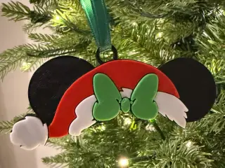 Minnie Mouse Santa Hat Ears Ornament