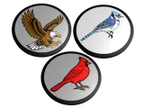 Bird Coasters (Eagle, Blue Jay, and Cardinal)-0