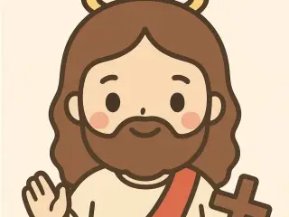 Jesús – Ilustración Minimalista para Marcador de Libro