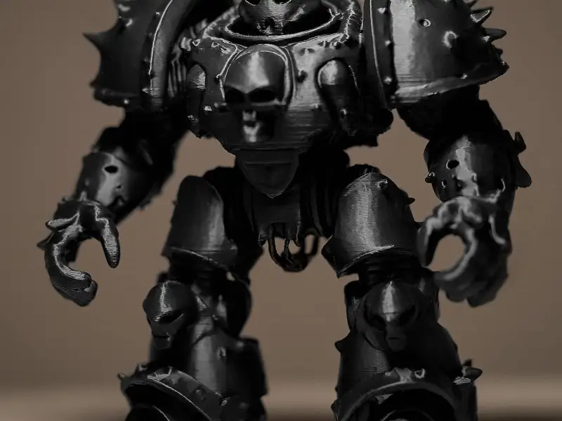 Figurilla de robot blindado cibernético