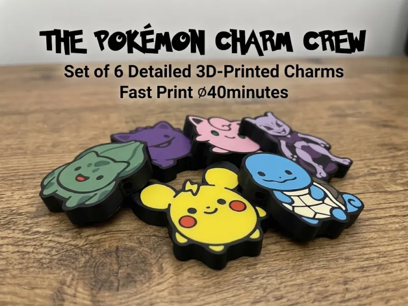 Pokémon-Anhänger | 6er-Set | Süß