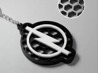 Opel logo honeycomb keychain