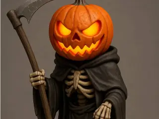 Grim Pumpkin King Statue