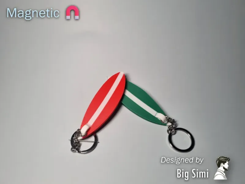 Magnetic Surfboard Keychain