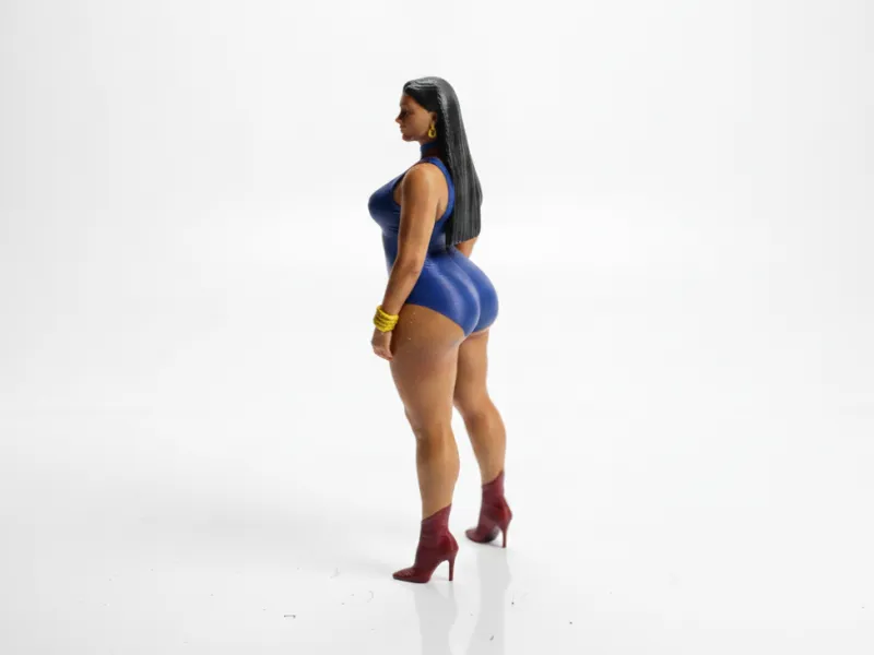 Bodysuit Lady Figurine Female Character 3D Printable