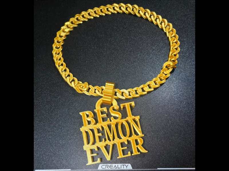 BEST DEMON EVER Pendant Necklace Halloween Costume Jewelry