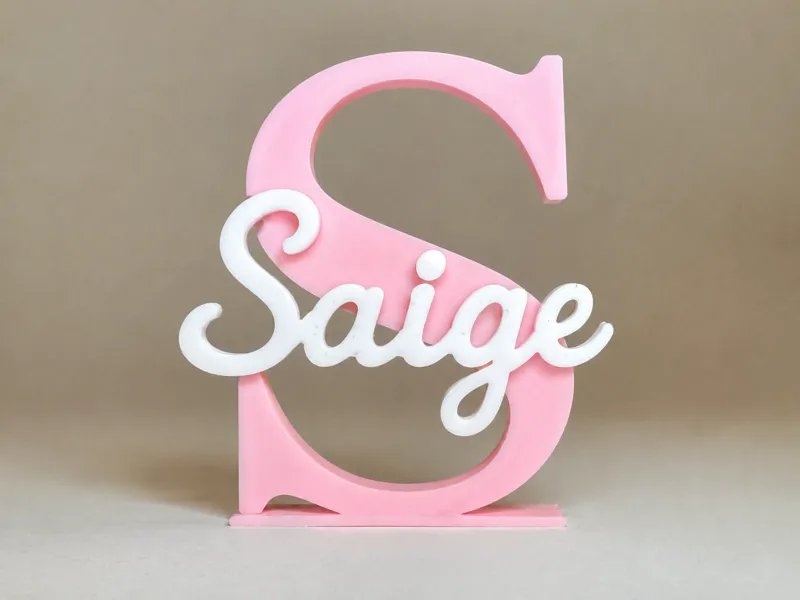 SAIGE IN MONOGRAM LETTERS